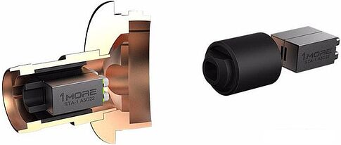 Наушники с микрофоном 1More Triple Driver In-Ear E1001 (золотистый)