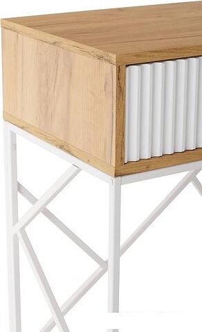 Консольный стол RasGar Грация 2 (белый/дуб сантана/белый