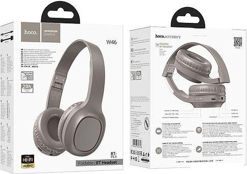 Наушники Hoco W46 (коричневый)
