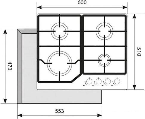 Варочная панель Akpo PGA 604 LXE-2
