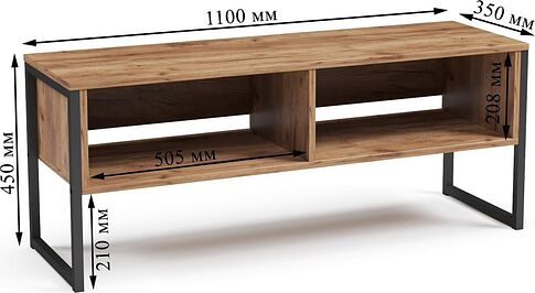 Тумба Mio Tesoro Luna Loft (дуб золотой крафт/черный)