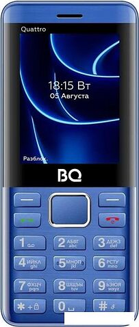 Кнопочный телефон BQ BQ-2453 Quattro (синий)