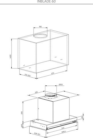 Кухонная вытяжка KUPPERSBERG Inblade 60 B