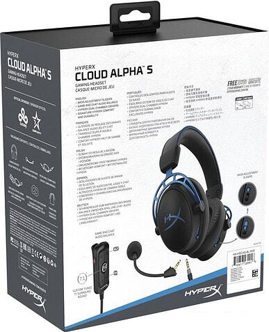Наушники HyperX Cloud Alpha S (черный/синий)