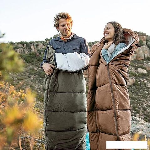 Спальный мешок Naturehike U350 NH20MSD07 (правая молния, коричневый)