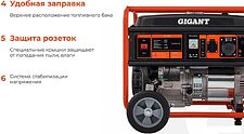 Бензиновый генератор Gigant GGL-5500ES