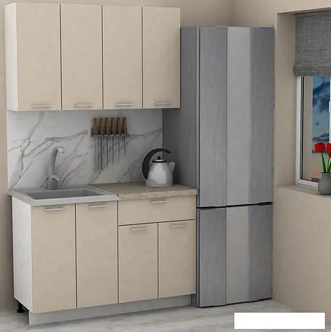 Готовая кухня ЭлиГард Lion 1.2 (персидский жемчуг/малага)