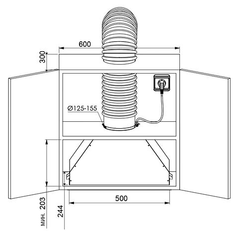 Кухонная вытяжка ZUGEL ZHI523X