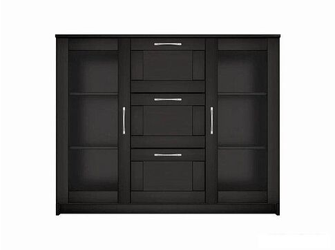 Комод Mio Tesoro Сириус 2 двери со стеклом и 3 ящика 117x95 2.02.03.380.5 (дуб венге)