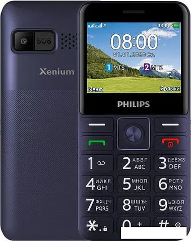 Мобильный телефон Philips Xenium E207 (синий)