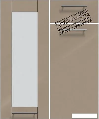 Готовая кухня Интерлиния Мила Пластик 2.6 (туманный глянец/туманный глянец/дуб бунратти)