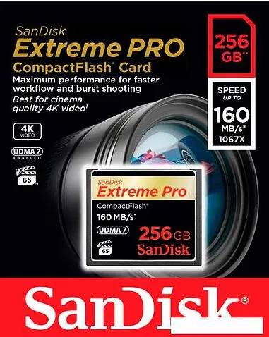 Карта памяти SanDisk Extreme Pro CompactFlash 256GB [SDCFXPS-256G-X46]