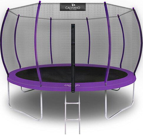 Батут Calviano Outside Master Purple 374 см - 12ft (внешняя сетка, с лестницей)