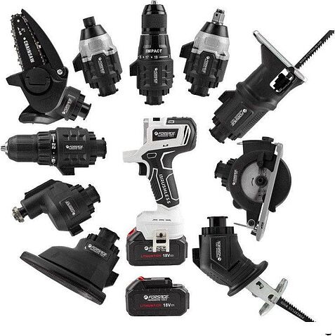 Набор электроинструментов FORSAGE F-JCB-18MT-B (с 2-мя АКБ, кейс)