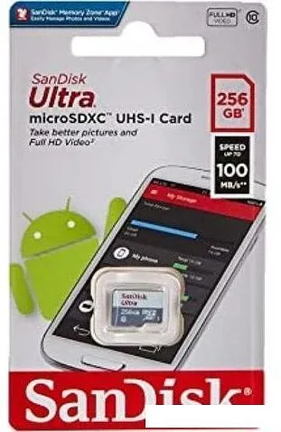 Карта памяти SanDisk Ultra microSDXC SDSQUNR-256G-GN3MN 256GB
