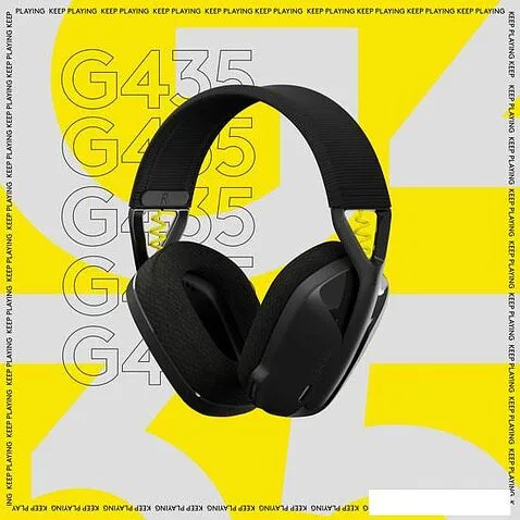 Наушники Logitech G435 Lightspeed (черный/неоновый желтый)