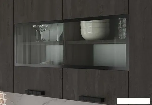 Готовая кухня Стендмебель Эдинбург 2.0 (железный камень/дуб крафт серый)