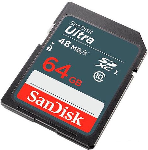 Карта памяти SanDisk Ultra SDXC Class10 64GB [SDSDUNB-064G-GN3IN]