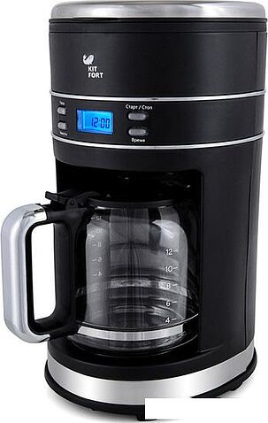 Капельная кофеварка Kitfort KT-704-2 (черный)