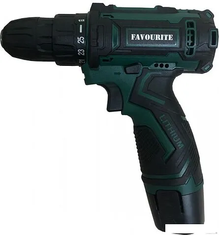 Дрель-шуруповерт Favourite DC-1202 Promo Set (с 2-мя АКБ, кейс, набор оснастки)