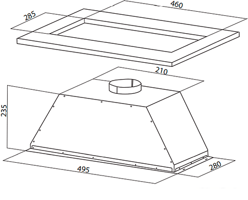 Кухонная вытяжка Oasis VM-50S (V)
