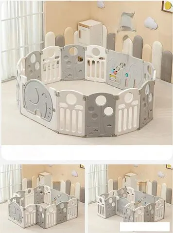 Игровой манеж Yooking Elephant 185x180 (белый/серый)