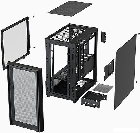 Корпус XASTRA A400M 3FRGB (черный)