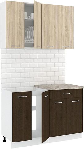 Готовая кухня Кортекс-мебель Корнелия Лира-лайт км.02460 1.2 м (дуб сонома/венге/марсель)