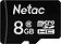 Карта памяти Netac P500 Standard 8GB NT02P500STN-008G-R (с адаптером)