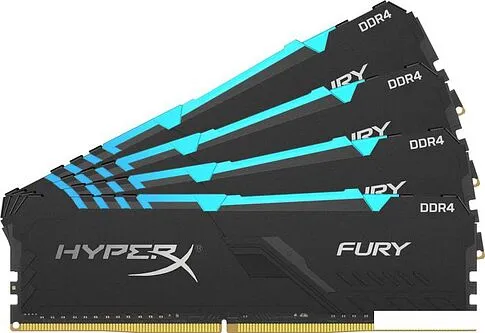 Оперативная память HyperX Fury RGB 4x16GB DDR4 PC4-24000 HX430C16FB4AK4/64