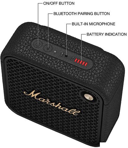 Беспроводная колонка Marshall Willen II (черный/латунь)