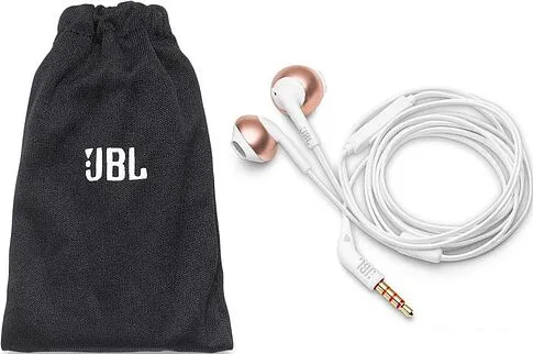 Наушники с микрофоном JBL T205 (розовое золото)