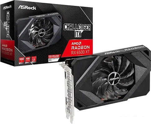 Видеокарта ASRock Radeon RX 6500 XT Challenger ITX 4GB RX6500XT CLI 4G