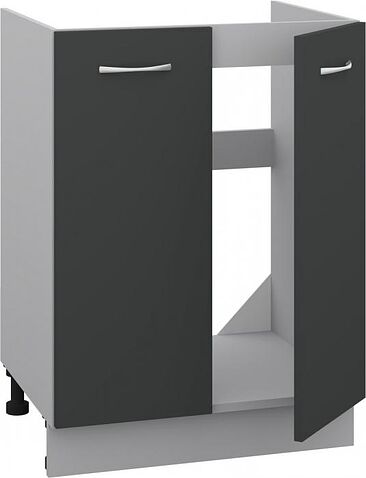 Шкаф напольный Кортекс-мебель Корнелия Лира НШ60д (антрацит)