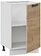 Шкаф напольный Трия Детройт 1Н5 (белый/дуб крафт золотой)