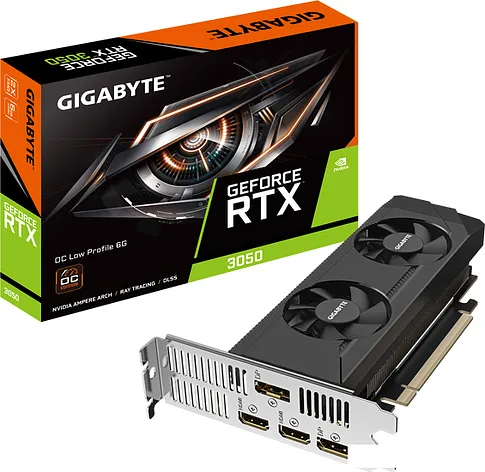 Видеокарта Gigabyte GeForce RTX 3050 OC Low Profile 6G GV-N3050OC-6GL