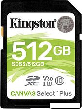 Карта памяти Kingston Canvas Select Plus SDXC 512GB