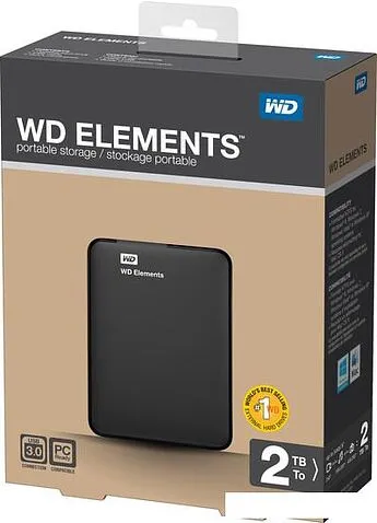 Внешний накопитель WD Elements Portable 2TB (WDBU6Y0020BBK)