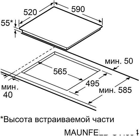 Варочная панель MAUNFELD CVI594STBK