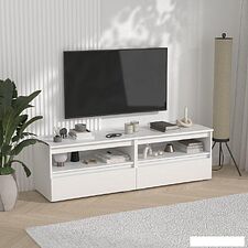 Тумба Кортекс-мебель Бари ТВ 160 2ш-2 (белый/белый/белый)