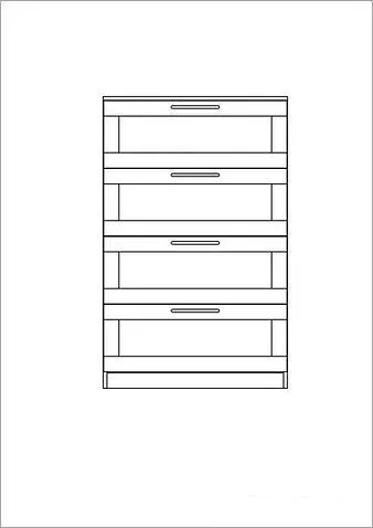 Комод Mio Tesoro Сириус 4 ящика 2.02.02.060.5 (дуб венге)