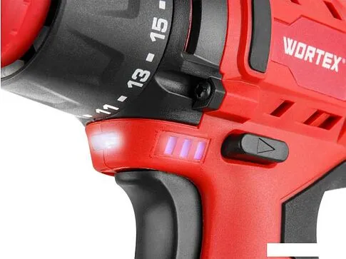 Дрель-шуруповерт Wortex LX BD 1215 Li Set 1326469 (с 2-мя АКБ, кейс)