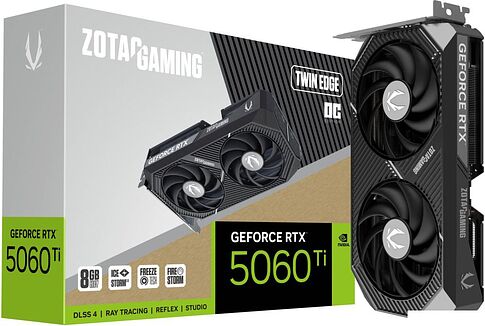 Видеокарта ZOTAC Gaming GeForce RTX 5060 Ti 8GB Twin Edge OC ZT-B50610H-10M
