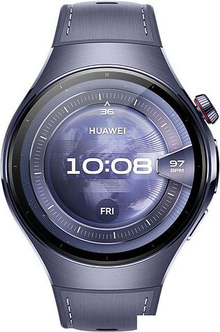 Умные часы Huawei Watch 5 46 мм (фиолетовый, с фиолетовым силиконовым ремешком, международная версия)