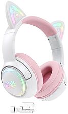 Наушники Onikuma GT838 Cat Ear (белый/розовый)