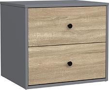 Тумба Mio Tesoro Мини 2 ящика 2.07.03.050.13 (серый/сонома)
