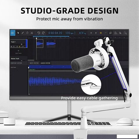 Проводной микрофон FIFINE T688 (белый)