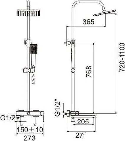 Душевая система  Belz B24613-3