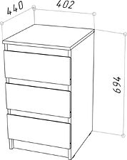 Тумба НК-Мебель Stern Т-9 3-я 72677834 (серый графит)