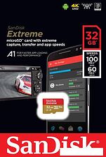 Карта памяти SanDisk Extreme microSDHC SDSQXAF-032G-GN6MN 32GB Карта памяти SanDisk Extreme microSDHC SDSQXAF-032G-GN6MN 32GB